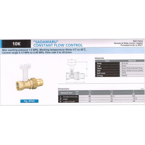 SADAMARE CONTANAT FLOW CONTROL 10K RTUC