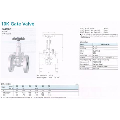 GATE VALVE 10K 10SMBF