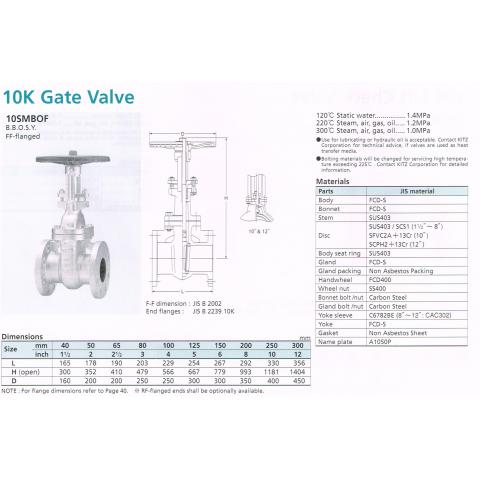 GATE VALVE 10K 10SMBOF