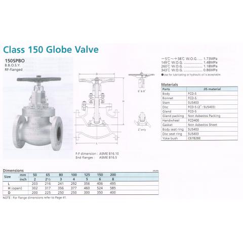 GATE VALVE 150 SPBO