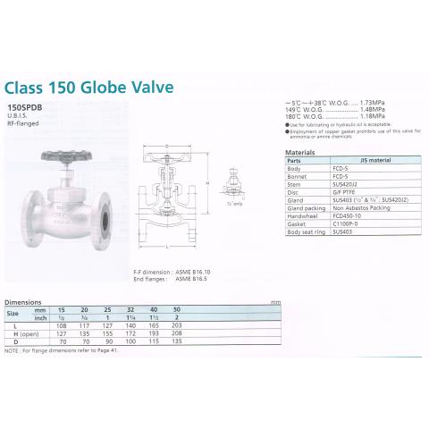 GATE VALVE 150 SPDB