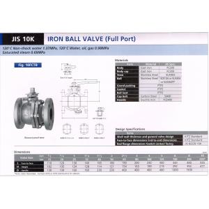 IRON BALL VALVE (Full port) JIS10K 10FCTB