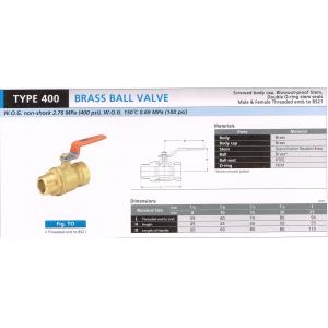 BRASS BALL VALVE 400...