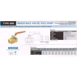 BRASS BALL VALVE FULL PORT 600 AKTAFP