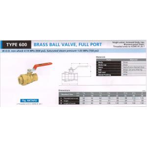 BRASS BALL VALVE FULL PORT 600 AKTAFU