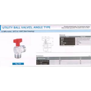 UTILITY BALL VALVES ANGLE TYPE S52