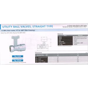 UTILITY BALL VALVES STRAIGNT TYPE S25N S25LN