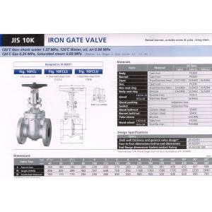 IRON GATE VALVE JIS10K 10FCL 10FCLS 10 FCLU