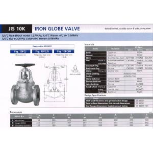 IRON GLOVE VALVE JIS10K 10FCJ 10FCJS 10FCJU