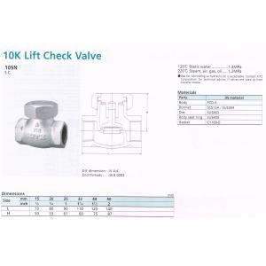 LIFT CHECK VALVE 10K...