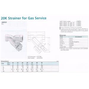 STRAINER FOR GAS SERVICE 20K 20FDY