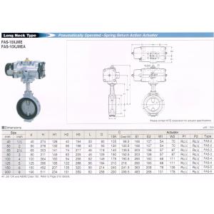 Long Neck Type Pneumatically Operated-Spring Return Action Actuator FA-10XJSME FA-10XJMEA